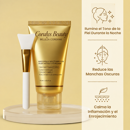 GoldMask — Mascarilla Nocturna Peel-Off de Cúrcuma y Ácido Kójico