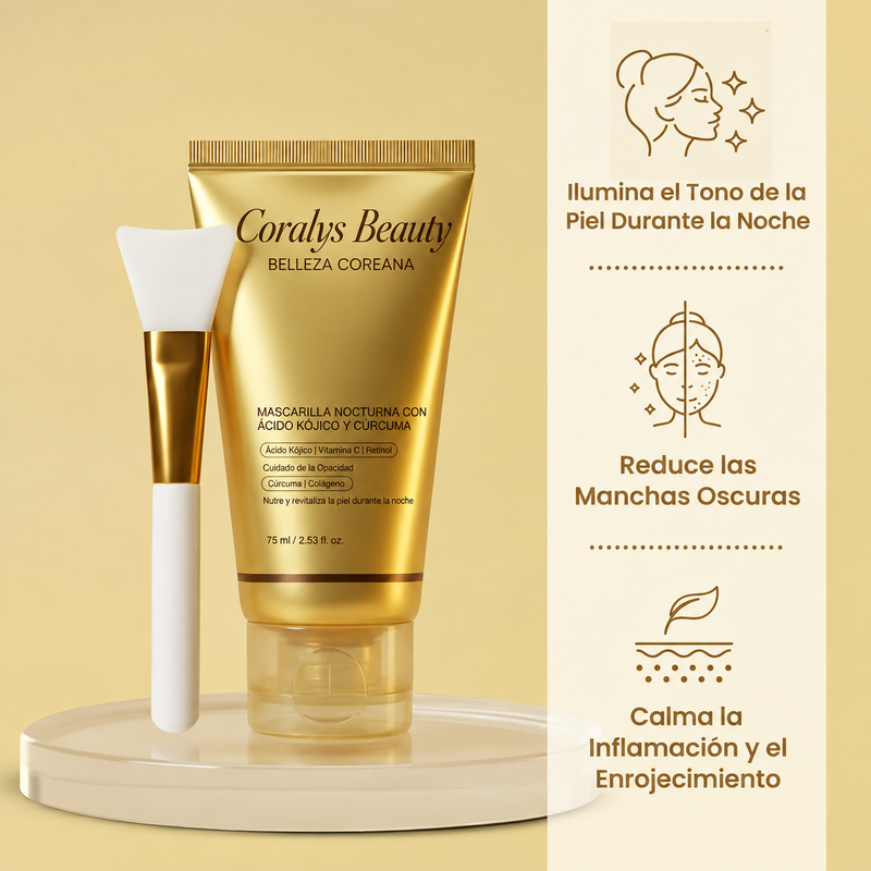 GoldMask — Mascarilla Nocturna Peel-Off de Cúrcuma y Ácido Kójico