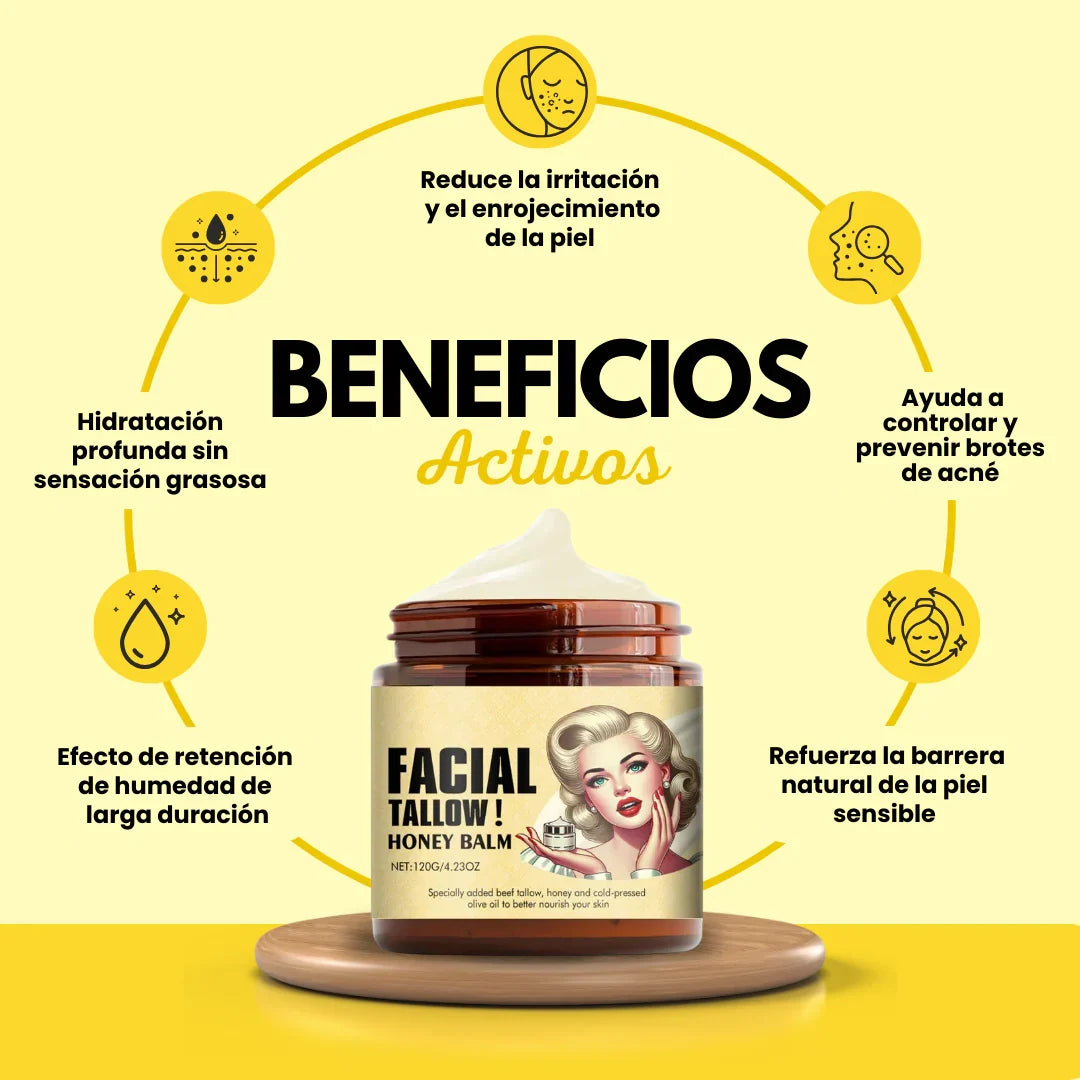 Bálsamo de Sebo de Res Para Reparación de Barrera y Piel Seca/Sensible